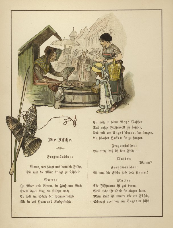 Balık satıcısı (renkli taş) by German School
