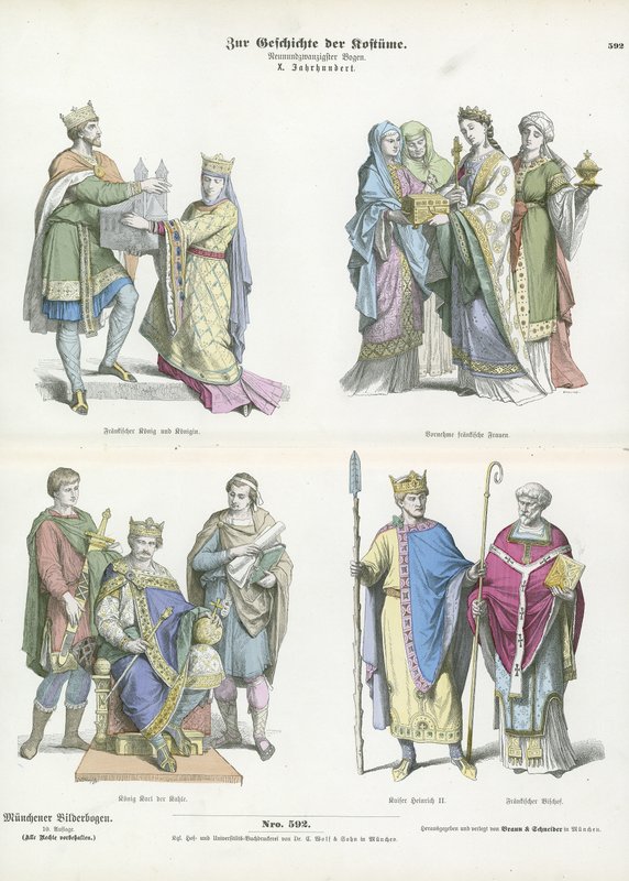 Frenk kostümleri, 10. yüzyıl by German School