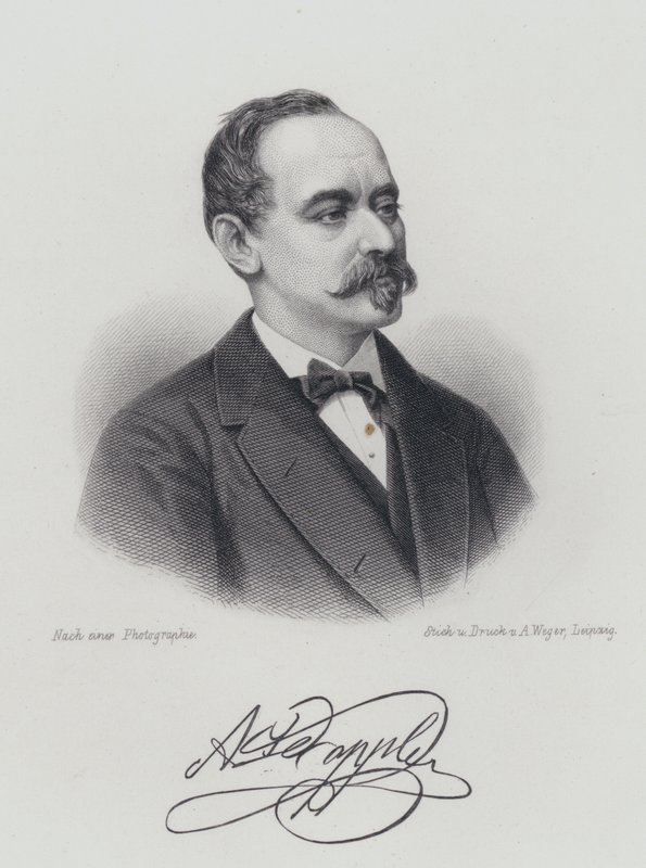 Franz Doppler, Avusturyalı flütçü ve besteci (gravür) by German School