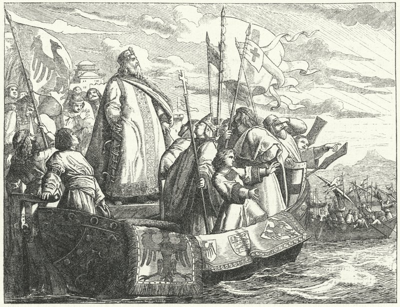 Frederick Barbarossa ve ordusu Üçüncü Haçlı Seferi