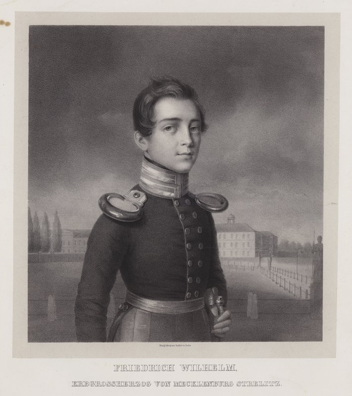 Frederick William, Mecklenburg-Strelitz Kalıtsal Grandük (lito) by German School