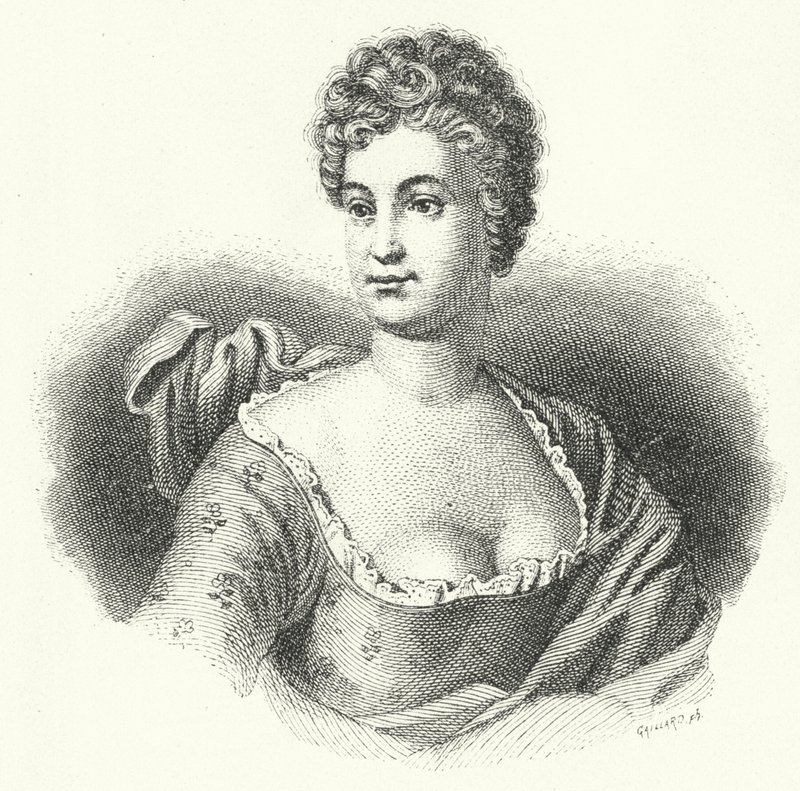 Friederike Caroline Neuber, Alman aktris ve tiyatro yönetmeni (gravür) by German School