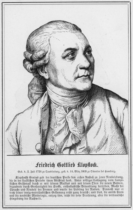 Friedrich Gottlieb Klopstock (gravür) by German School