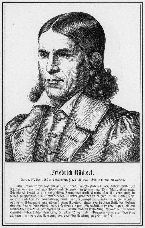 Friedrich Ruckert (gravür) by German School