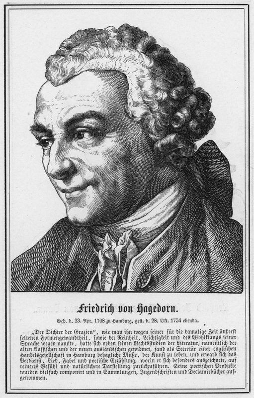 Friedrich von Hagedorn (gravür) by German School