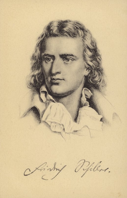 Friedrich von Schiller (1759-1805), Alman şair, filozof, tarihçi ve oyun yazarı (lito) by German School