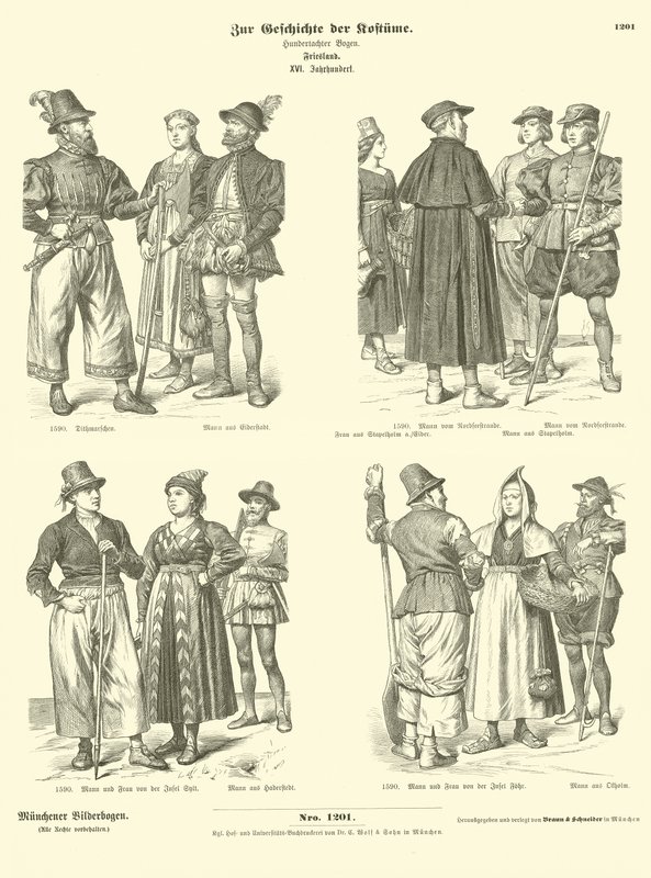 Frizce kostümleri, 16. yüzyıl by German School