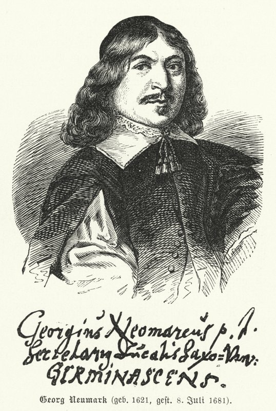 Georg Neumark, Alman şair ve ilahiler bestecisi (gravür) by German School