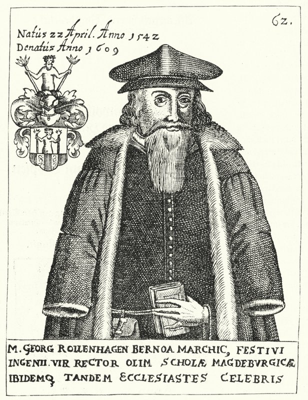 Georg Rollenhagen, Alman oyun yazarı (gravür) by German School