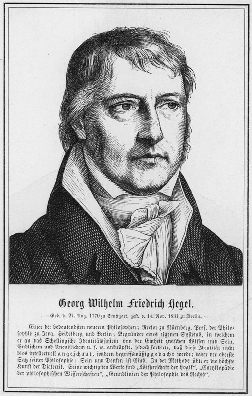 Georg Wilhelm Friedrich Hegel (gravür) by German School