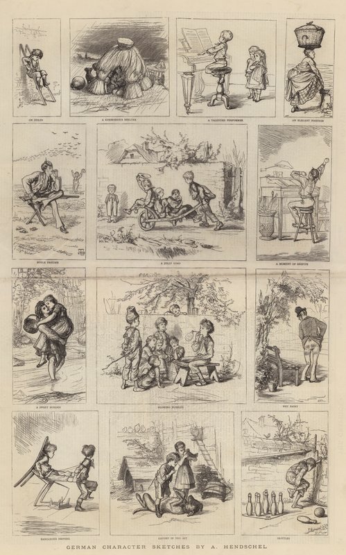Almanca Karakter Eskizleri (gravür) by German School