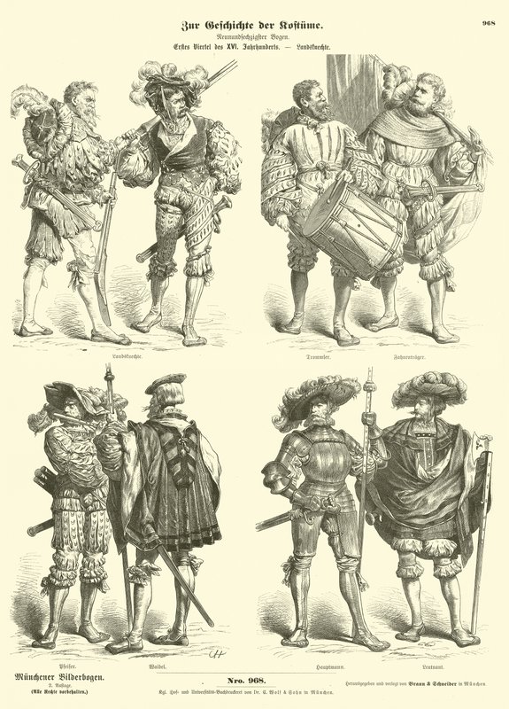Alman Landsknechte, 16. Yüzyılın Başları by German School