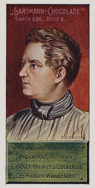 Alman Romantikleri: Klemens Brentano (renkli taş baskı) by German School