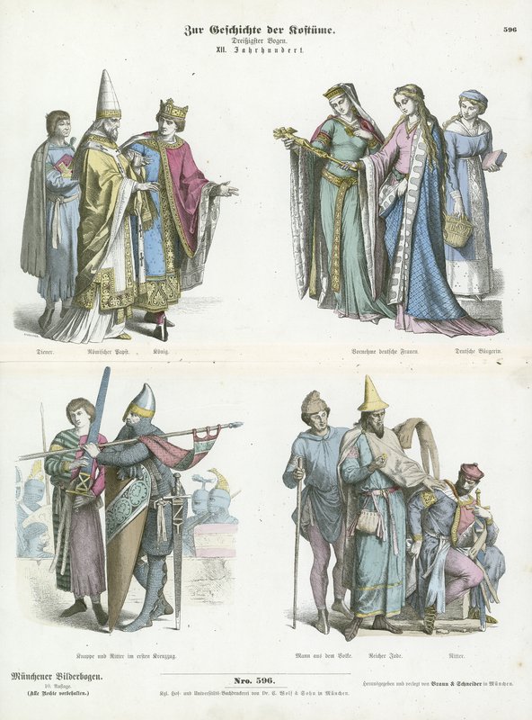 Alman kostümleri, 12. yüzyıl by German School
