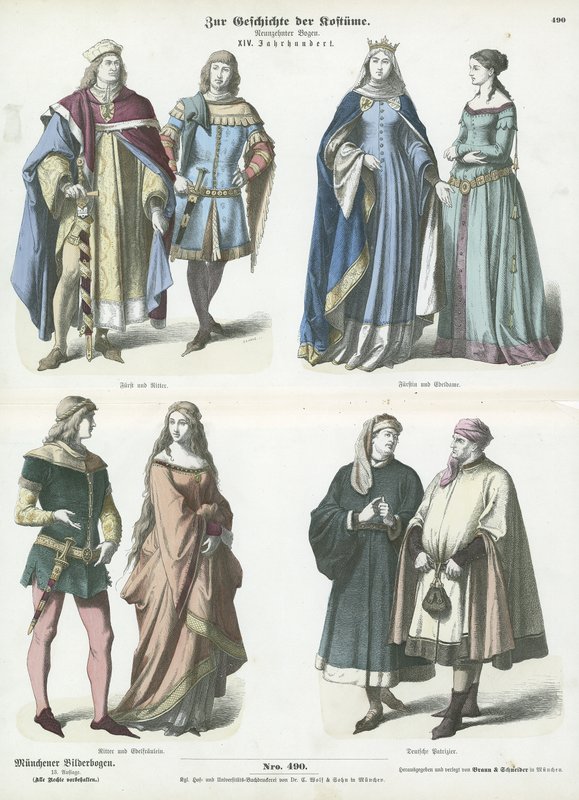 Alman kostümleri, 14. yüzyıl by German School