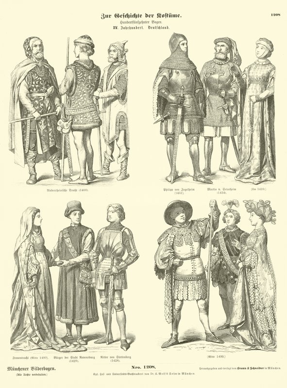 Alman kostümleri, 15. yüzyıl by German School