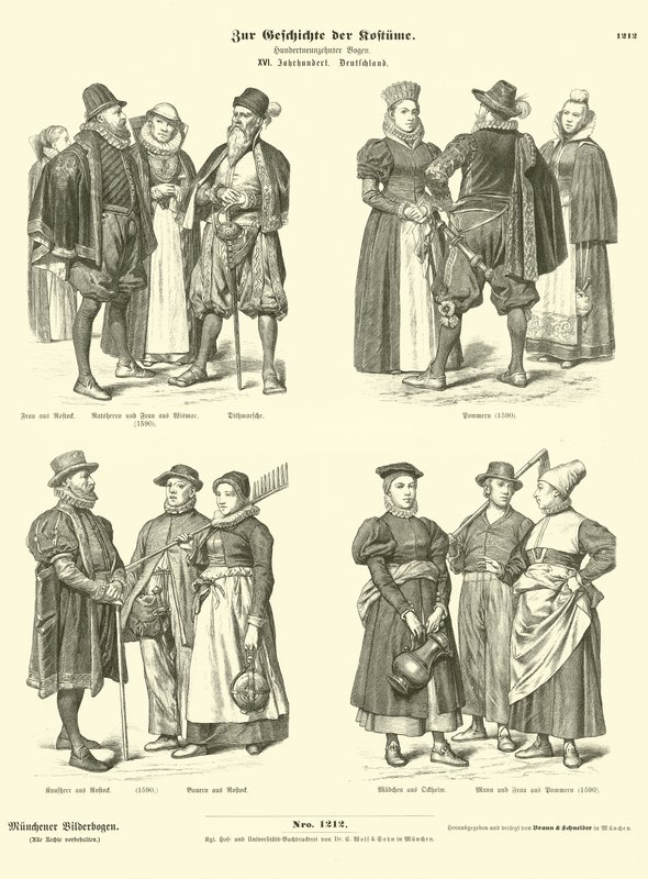 Alman kostümleri, 16. yüzyıl by German School