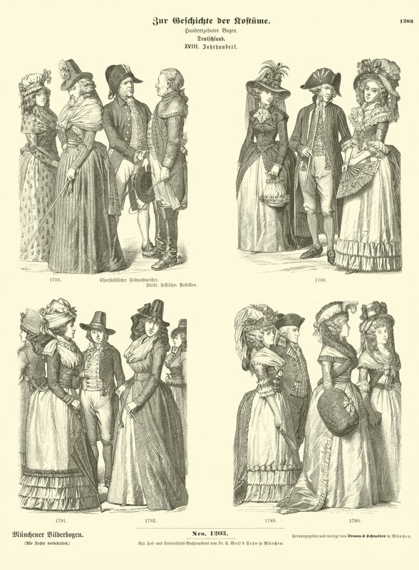 Alman kostümleri, 18. Yüzyıl by German School