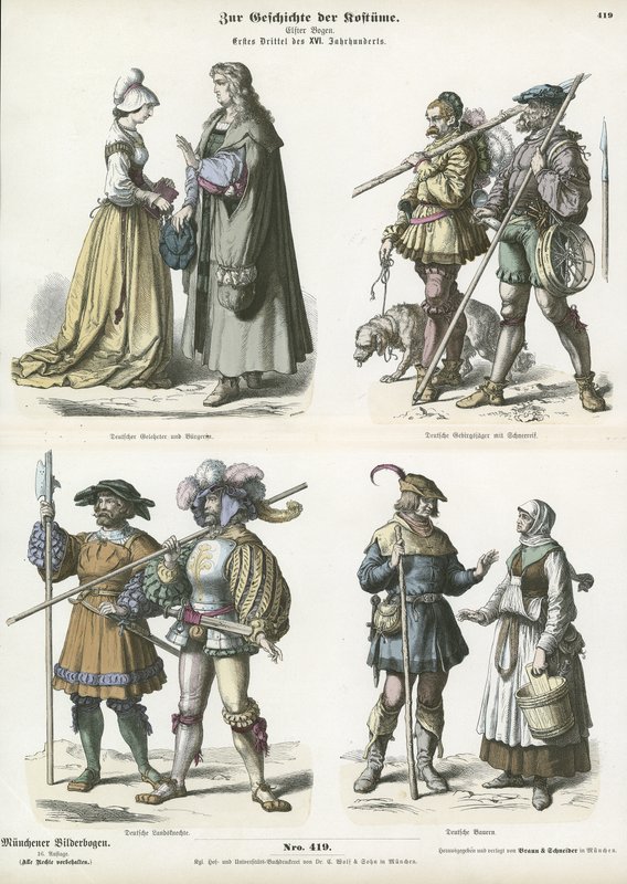 Alman kostümleri, 16. yüzyılın başlarında by German School