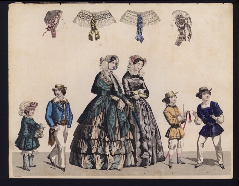 Alman moda levhası, 19. yüzyıl ortası (renkli gravür) by German School