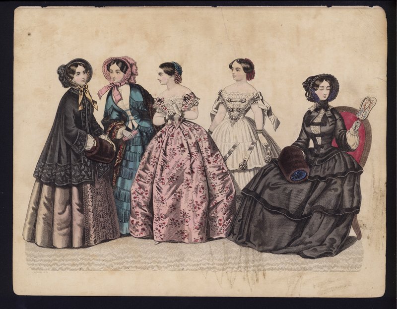 Alman moda levhası, 19. yüzyıl ortası (renkli gravür) by German School