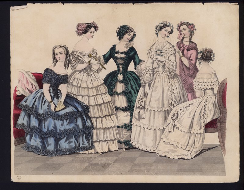 Alman moda levhası, 19. yüzyılın ortalarında by German School
