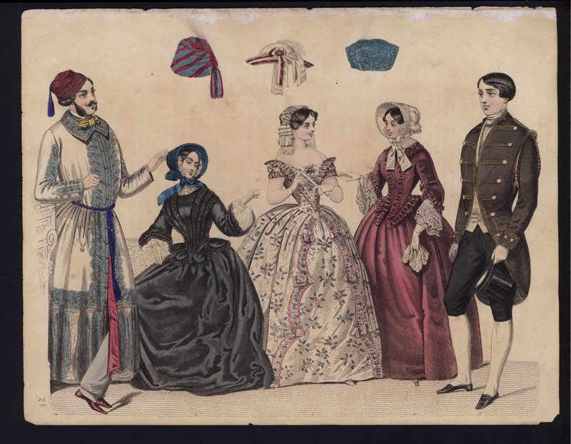 Alman moda levhası, 19. yüzyılın ortalarında by German School