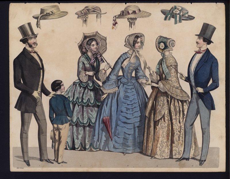 Alman moda levhası, 19. yüzyılın ortalarında by German School