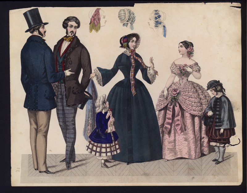 Alman moda levhası, 19. yüzyılın ortalarında by German School