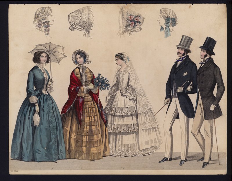 Alman moda levhası, 19. yüzyılın ortalarında by German School