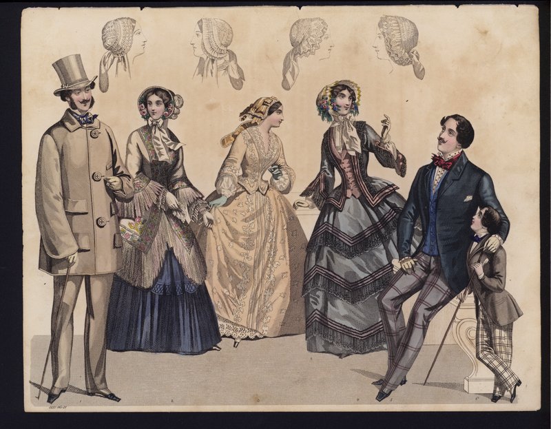 Alman moda levhası, 19. yüzyılın ortalarında by German School