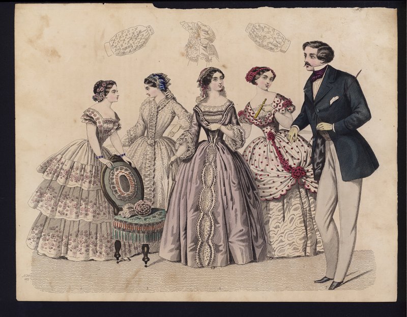 Alman moda levhası, 19. yüzyılın ortalarında by German School