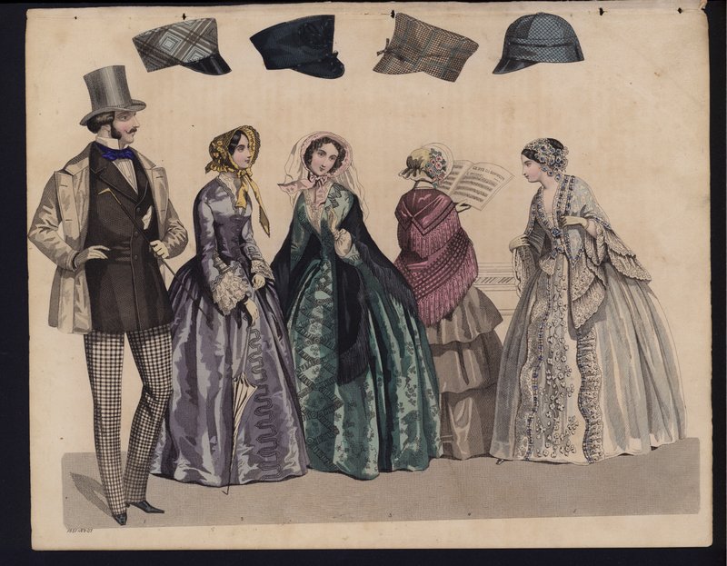 Alman moda levhası, 19. yüzyılın ortalarında by German School