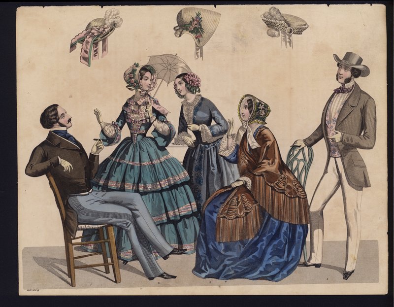 Alman moda levhası, 19. yüzyılın ortalarında by German School