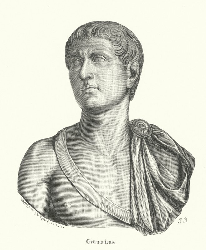 Germanicus, Romalı general ve İmparator Caligula'nın babası (gravür) by German School