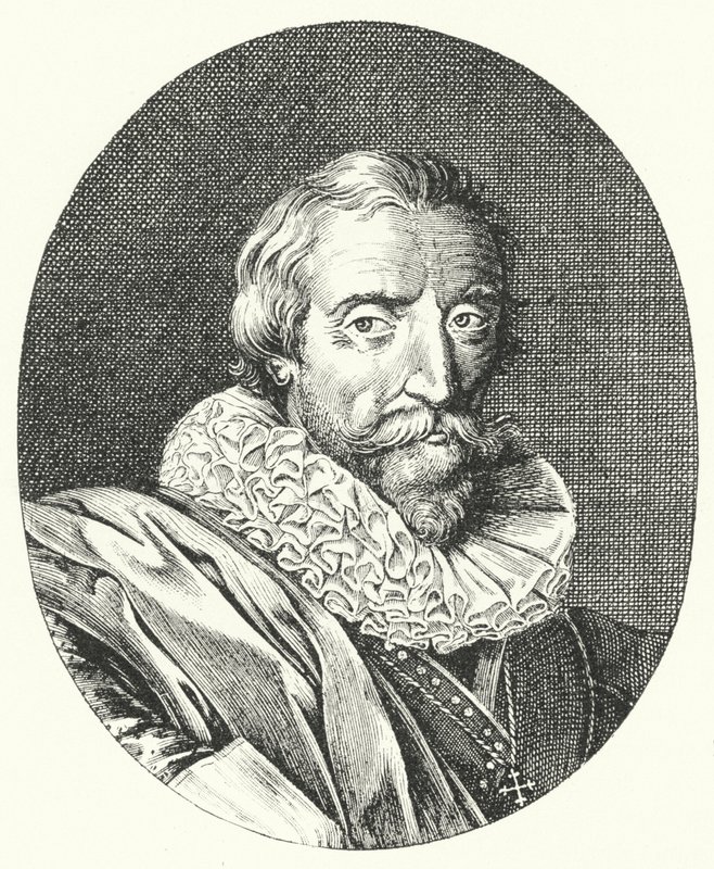 Giambattista Marino, İtalyan şair (gravür) by German School