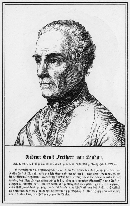 Gideon Ernst Freiherr von Loudon (gravür) by German School