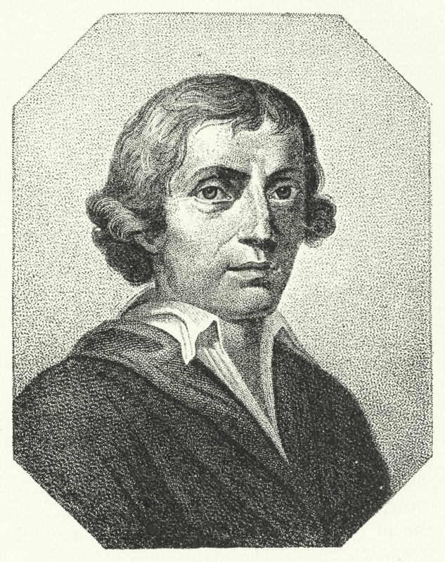 Giuseppe Parini, İtalyan hicivci ve şair (gravür) by German School