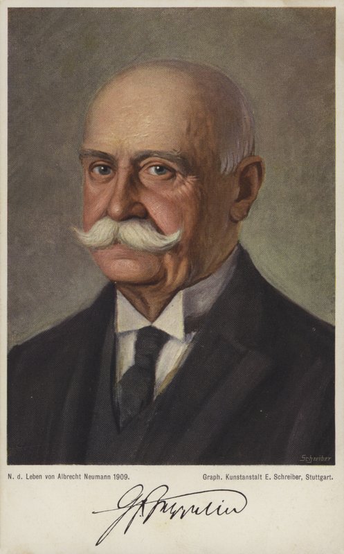 Graf Ferdinand von Zeppelin, Alman zeplin tasarımcısı ve yapıcısı (renkli taş) by German School