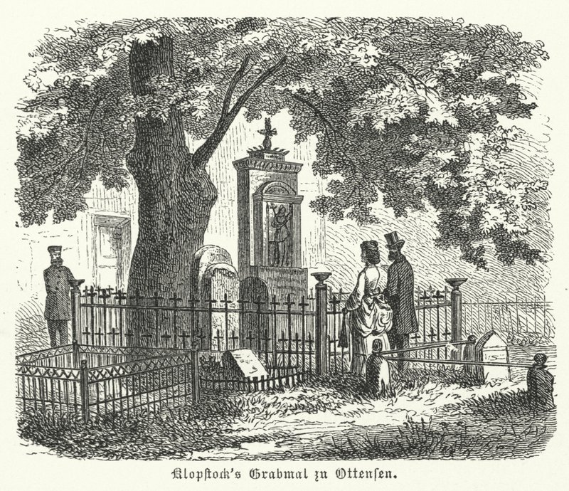 Alman şair Friedrich Gottlieb Klopstock, Ottensen, Hamburg