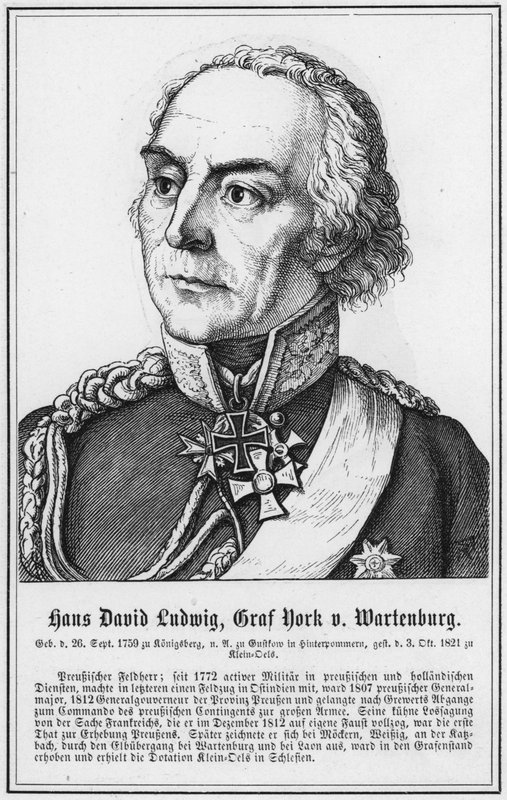 Hans David Ludwig, Kont York - Wartenburg (gravür) by German School
