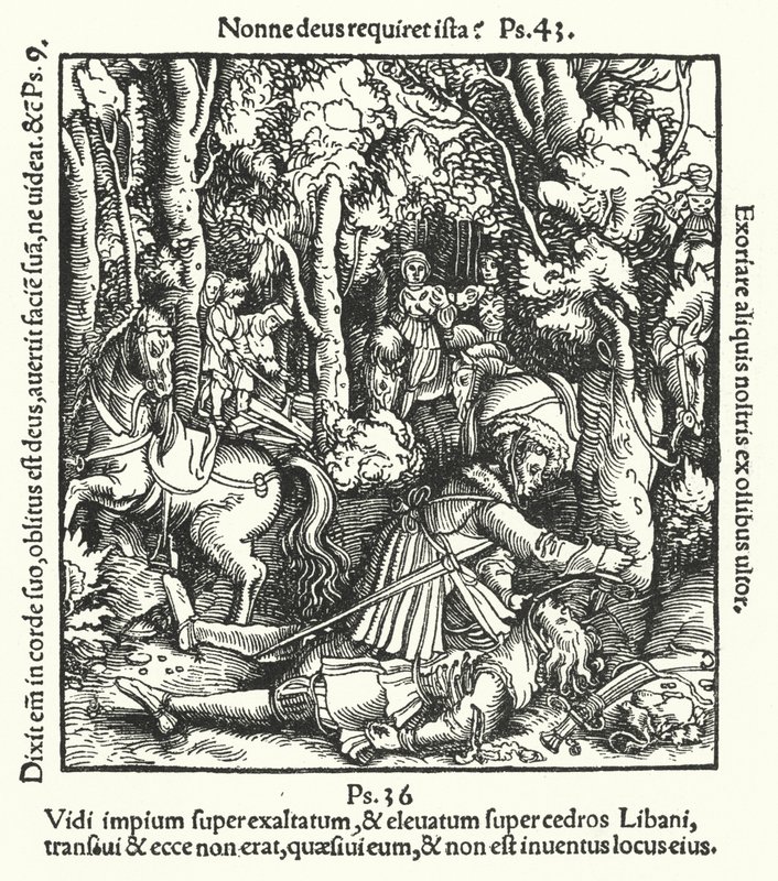 Hans von Hutten, Wurttemberg Dükü Ulrich tarafından öldürüldü, 1515 by German School