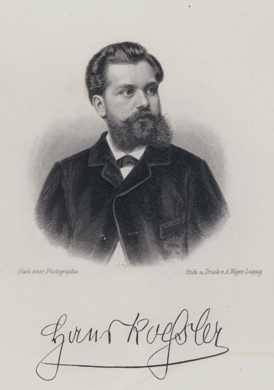 Hans von Koessler, Alman, besteci, şef ve müzik öğretmeni (gravür) by German School