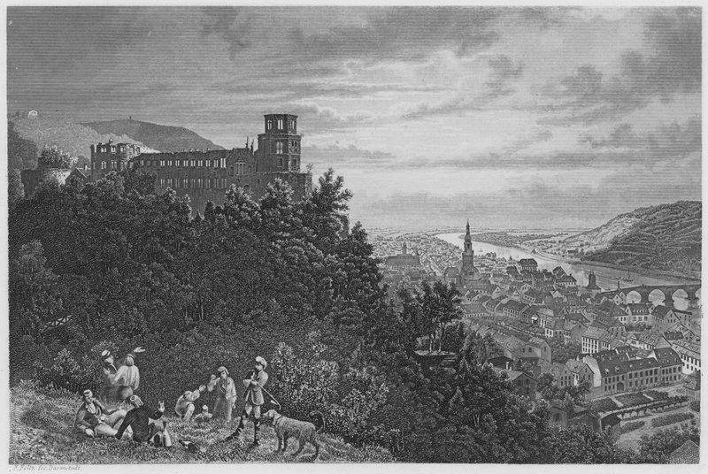 Heidelberg (gravür) by German School