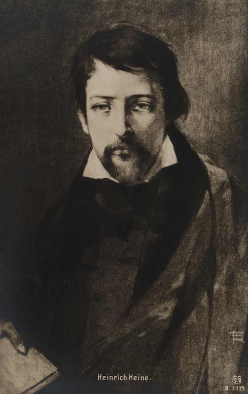 Heinrich Heine (taş) by German School
