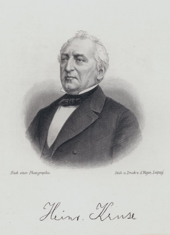 Heinrich Kruse, Alman oyun yazarı ve yayıncı (gravür) by German School