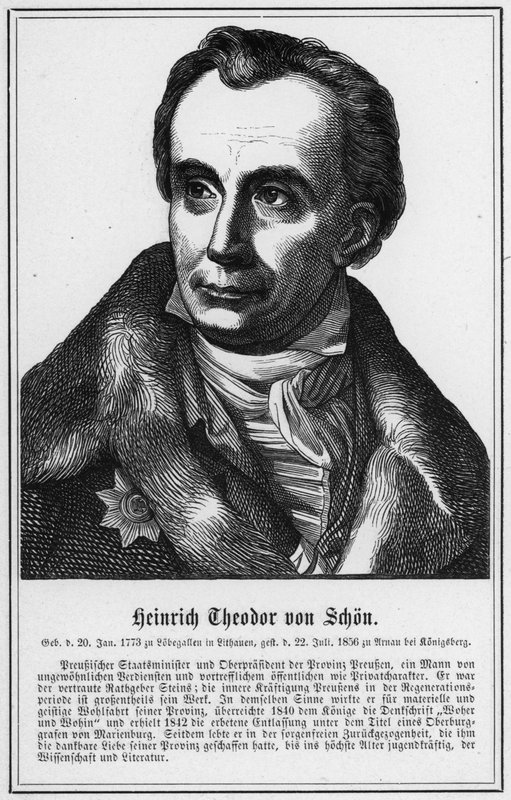 Heinrich Theodor von Schon (gravür) by German School