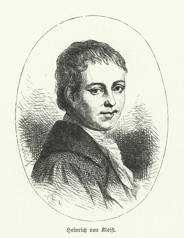 Heinrich von Kleist, Alman şair, oyun yazarı, romancı ve kısa öykü yazarı (litho) by German School