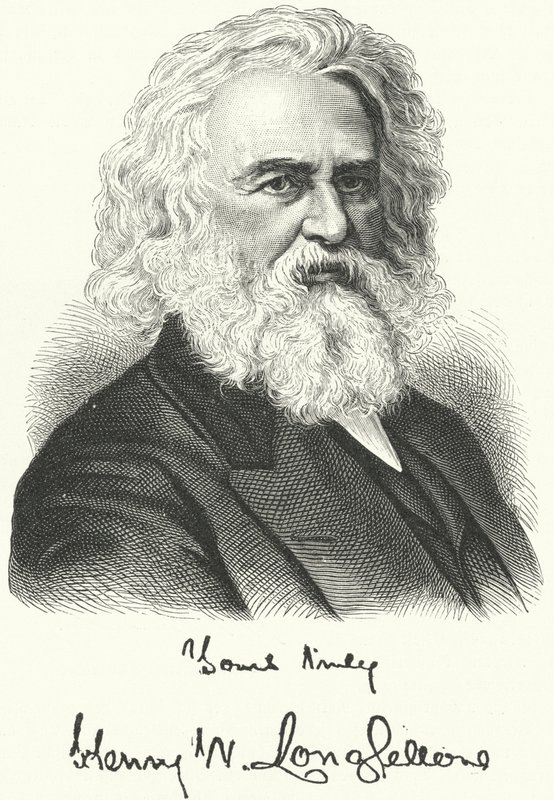 Henry Wadsworth Longfellow, Amerikalı şair ve profesör (gravür) by German School