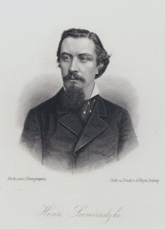 Henryk Siemiradzki, Polonyalı sanatçı (gravür) by German School